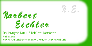 norbert eichler business card